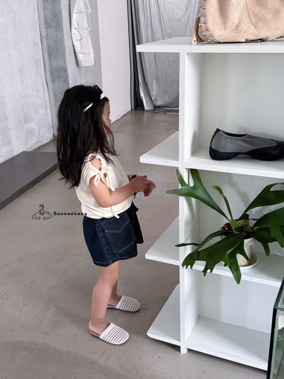 丹寧口袋迷你褲