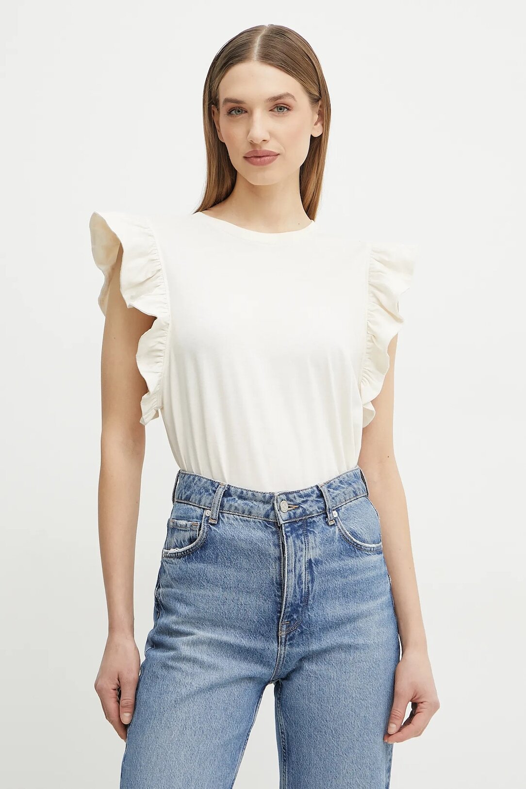 【Silvian Heach】甜美荷葉邊上衣