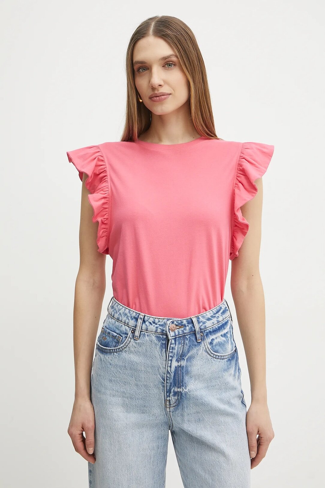 【Silvian Heach】甜美荷葉邊上衣