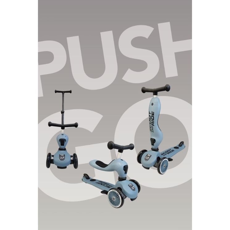 【樂森藥局】奧地利Scoot&Ride HighwayKick1 Push&GO 2合1滑步滑板車