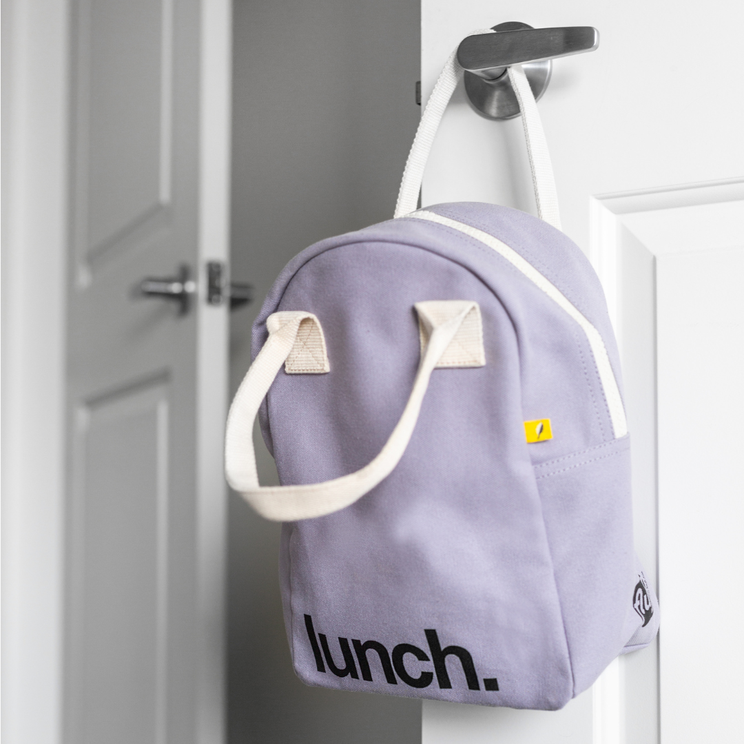 拉鍊隨手袋【薰衣草紫】-加拿大Fluf有機棉