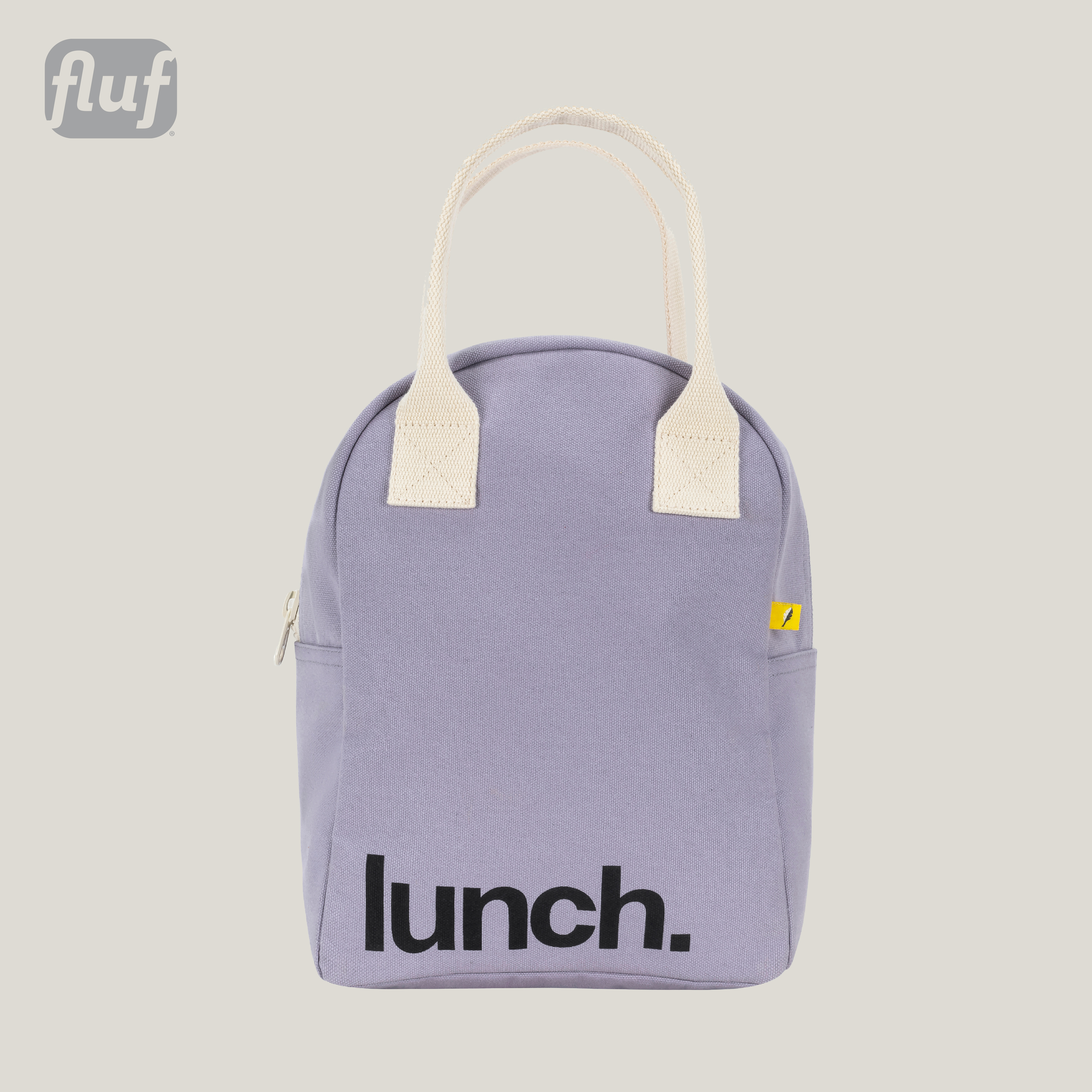 拉鍊隨手袋【薰衣草紫】-加拿大Fluf有機棉