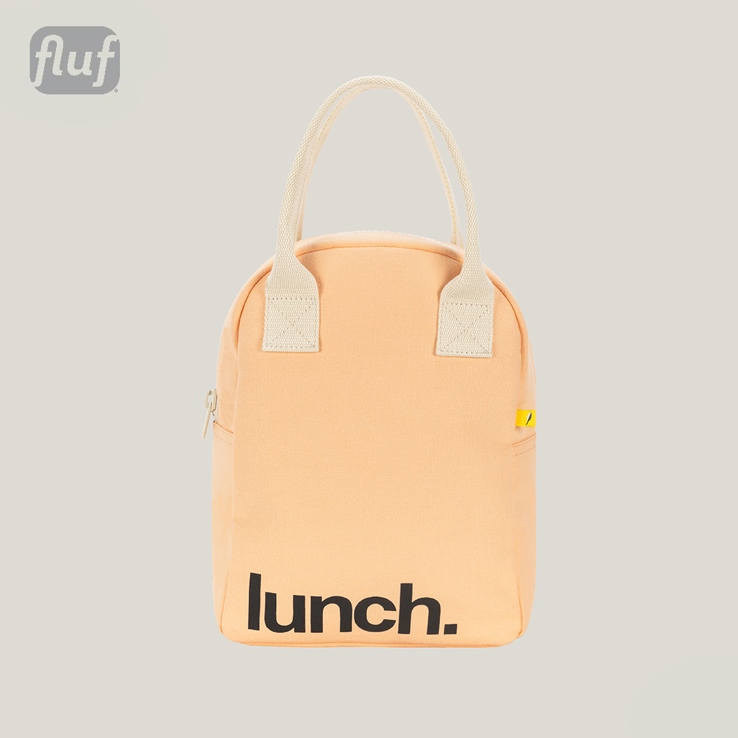 拉鍊隨手袋【杏桃粉】-加拿大Fluf有機棉