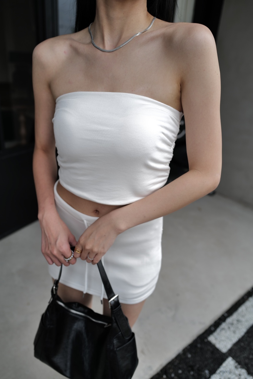 附胸墊無副乳側抓皺平口短版背心*5色