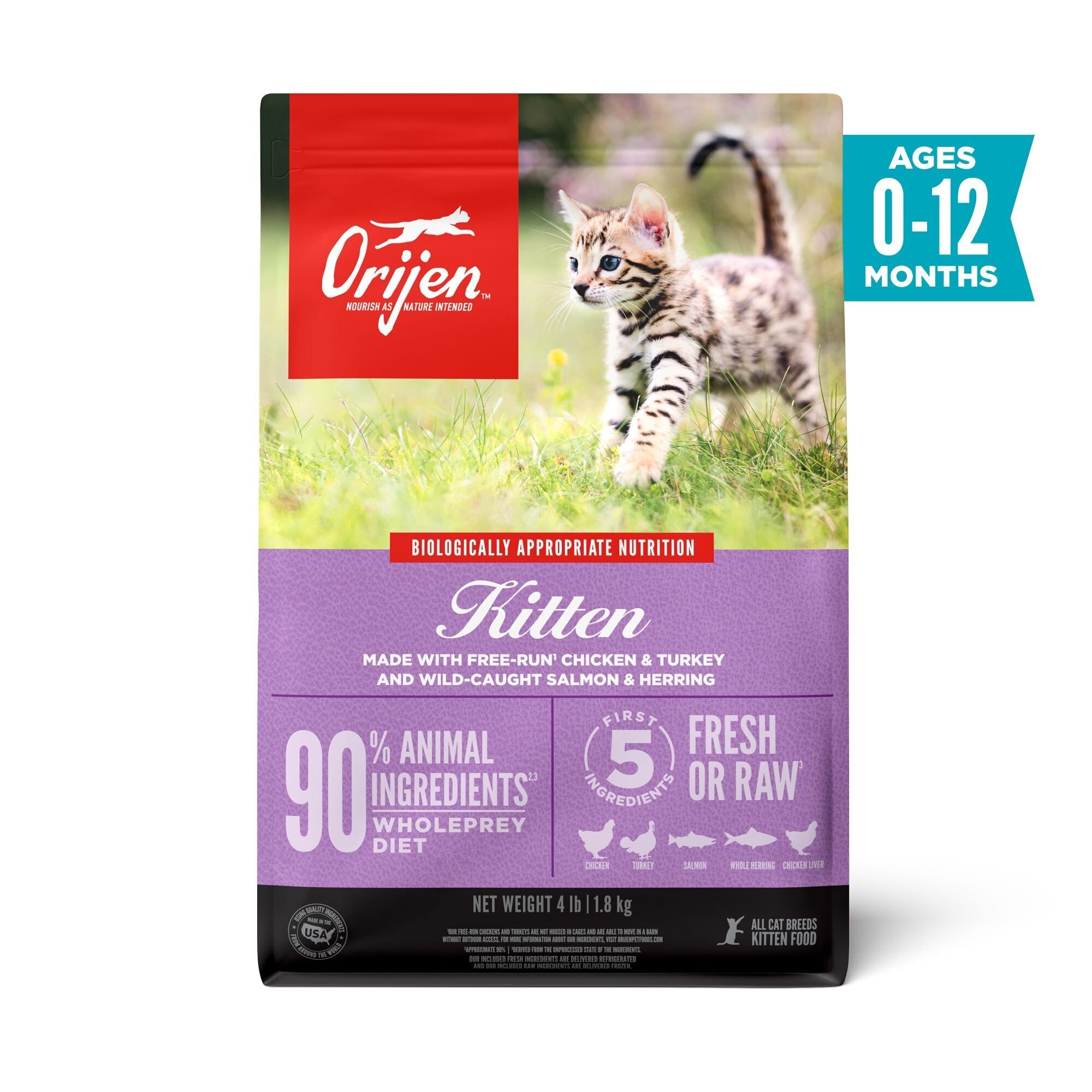 Orijen Kitten 無穀物幼貓配方貓糧 1.8kg