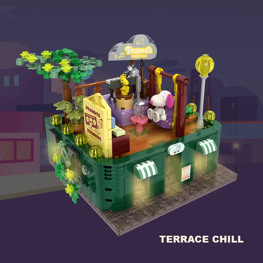 史奴比積木-屋頂風情-露台休憩區