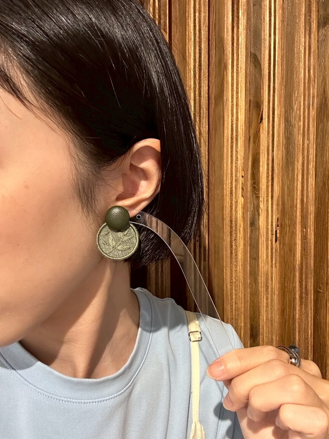 [scllage] 圓窗 - 刺繡耳針 | NO.96