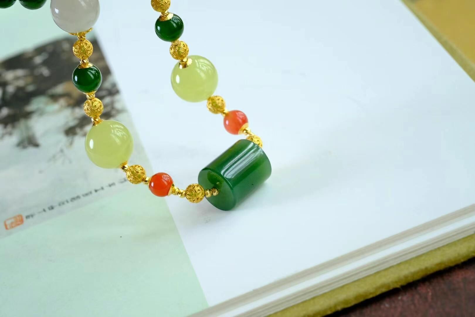 519719 和田玉碧玉項鏈 (6mm直徑)