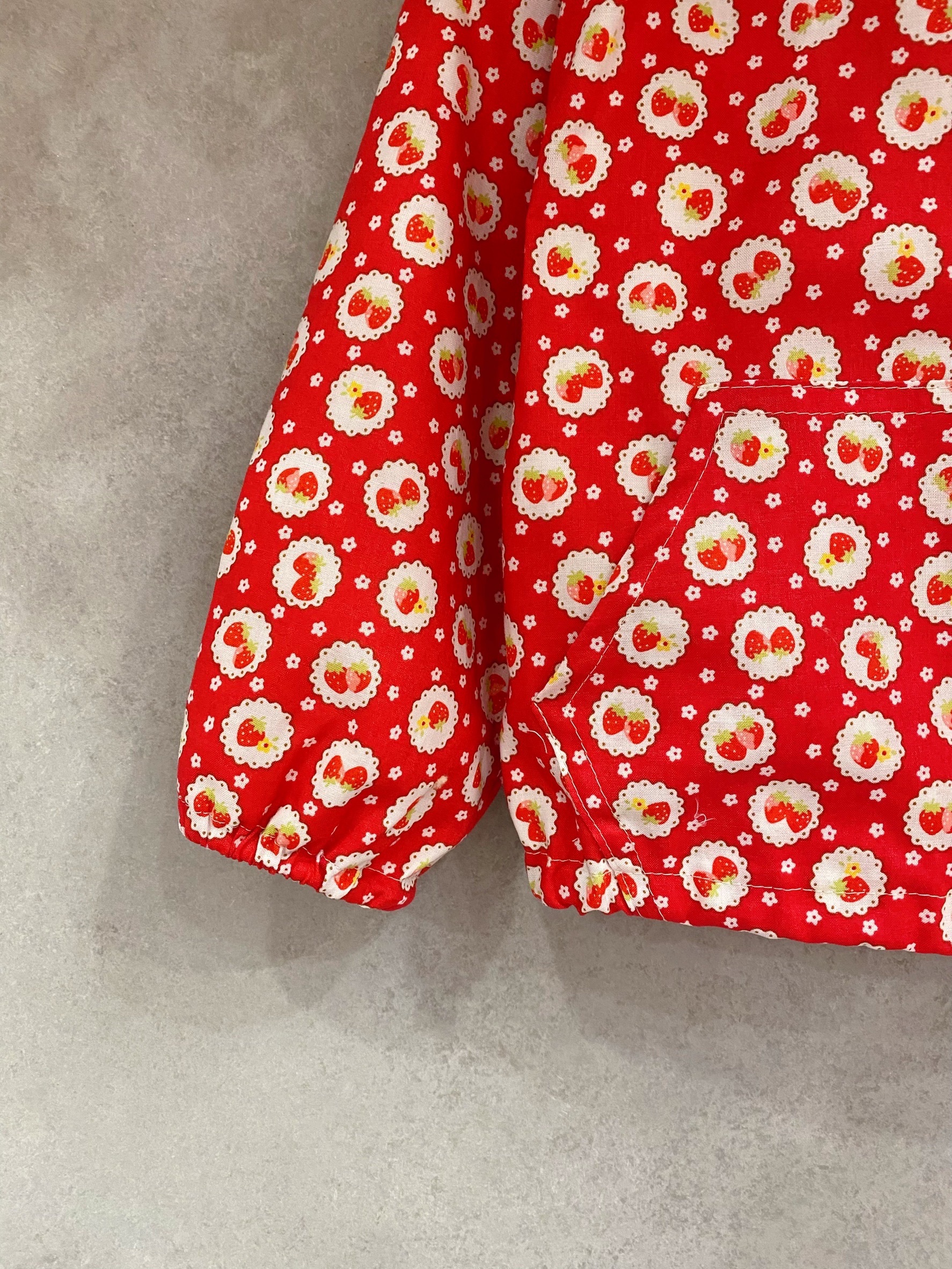 蕾絲草莓 雙層拉鍊外套 (100)