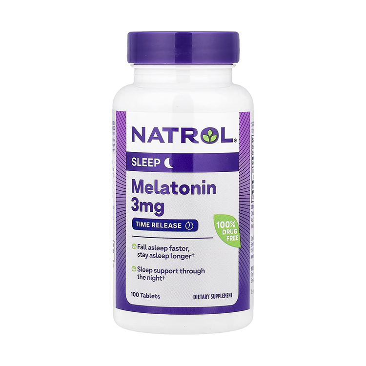 Natrol, Melatonin, Time Release, 3 mg, 100 Tablets