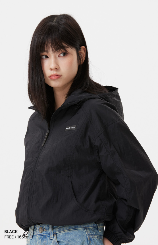 【直播】Wackywilly LL060432 女裝尼龍連帽拉鏈外套