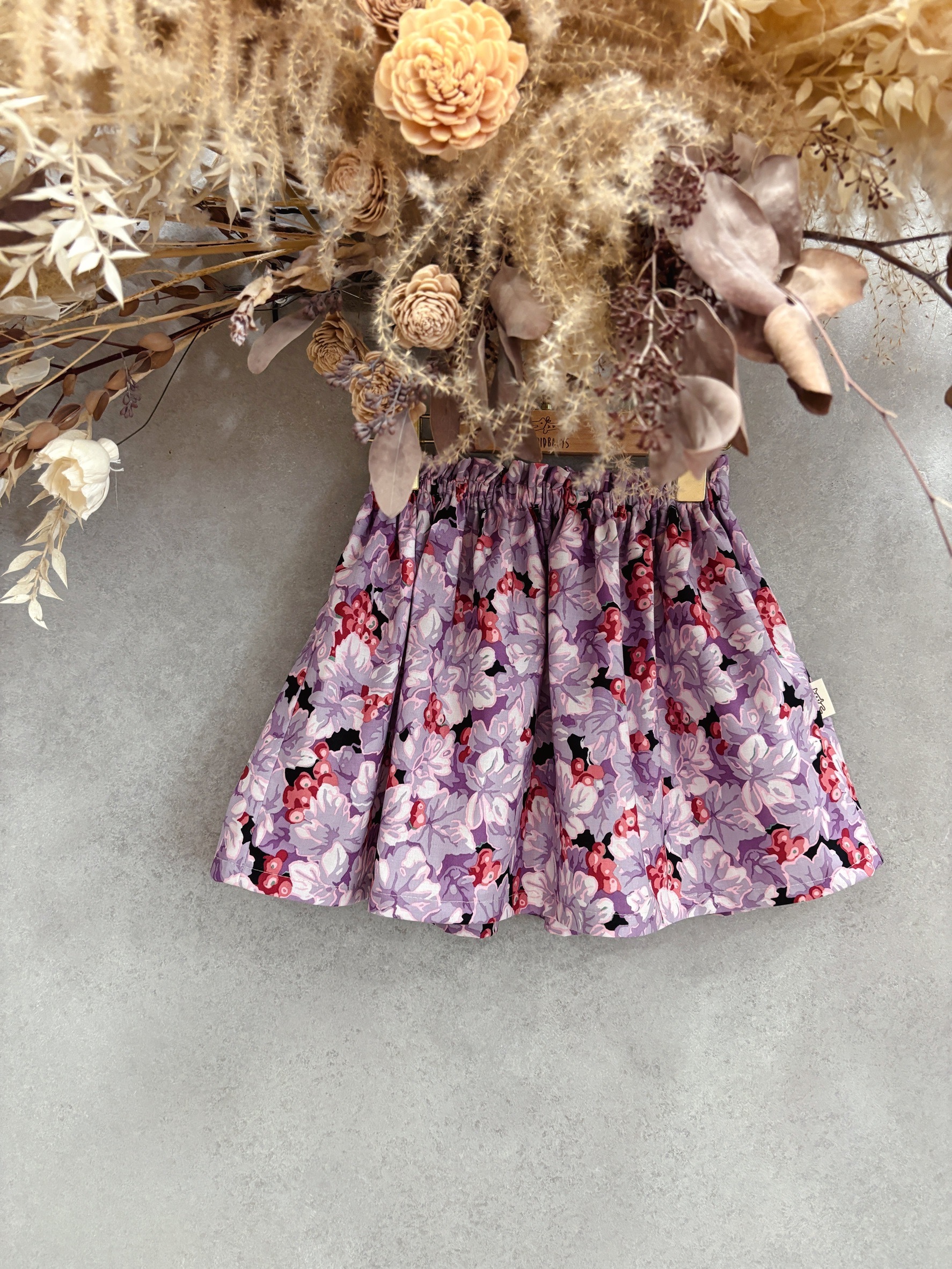 紫葉莓果 波浪小圓裙 (100)