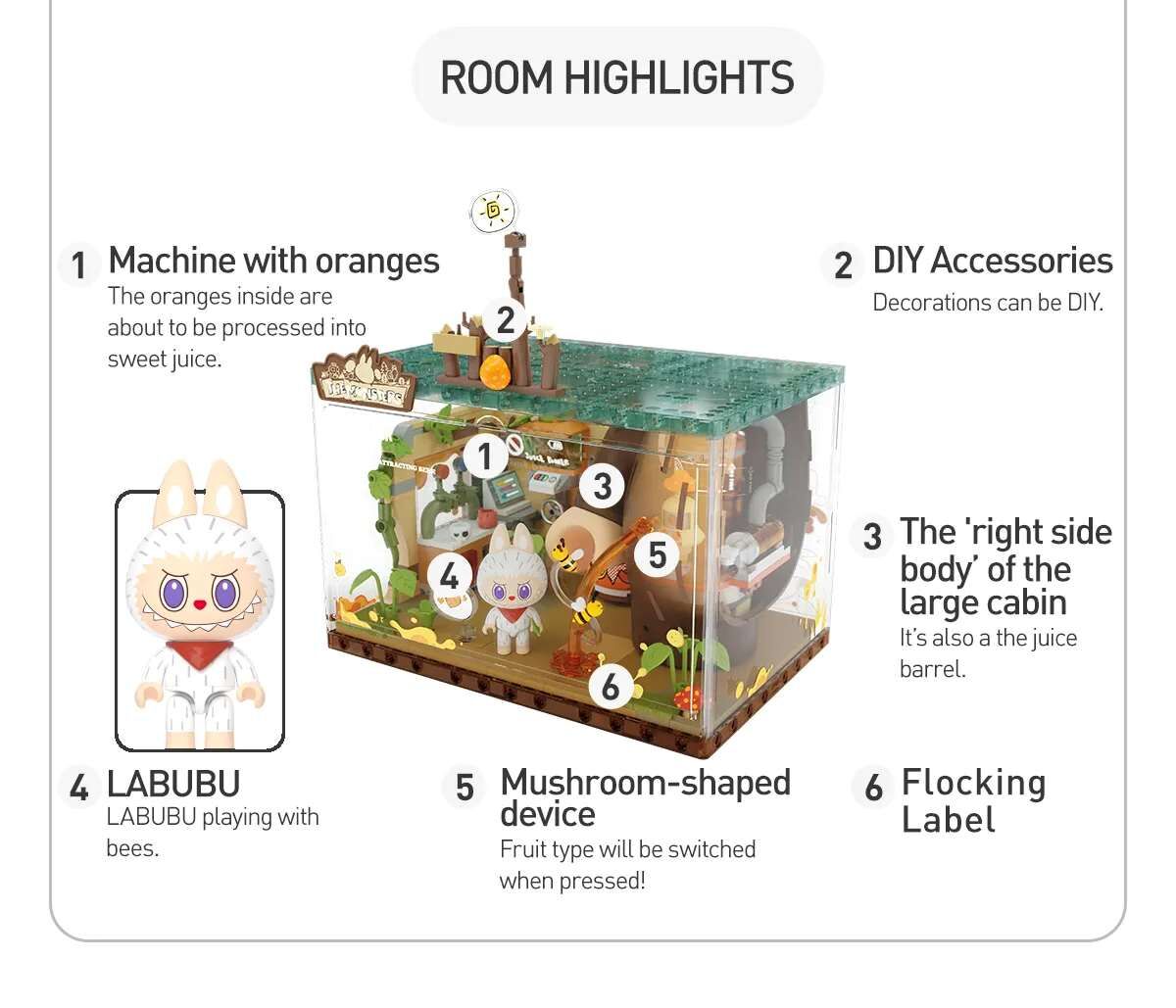 Labubu The Monster 森林秘密基地系列拼搭積木套裝: P10002 香甜酿造