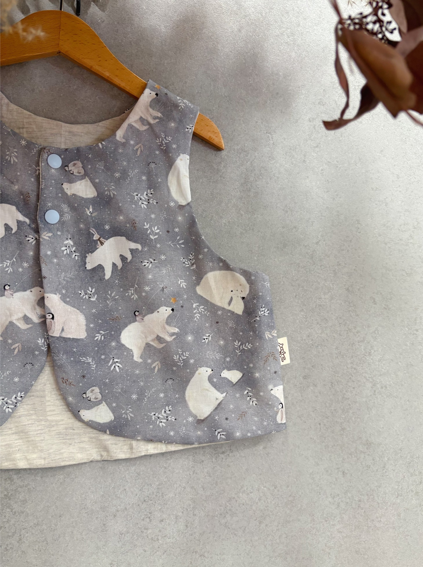 灰底北極熊 夏季背心 (110)