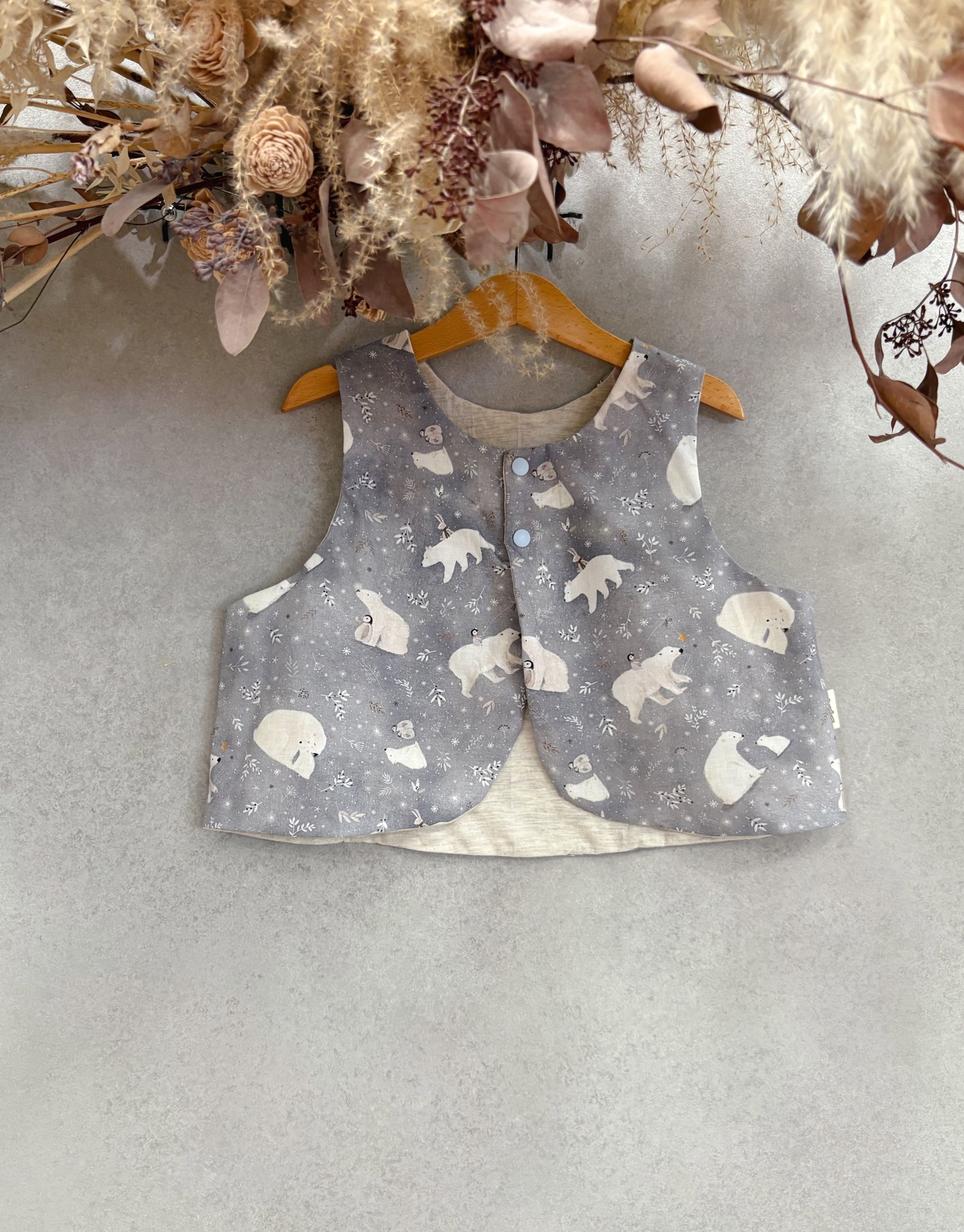 灰底北極熊 夏季背心 (110)