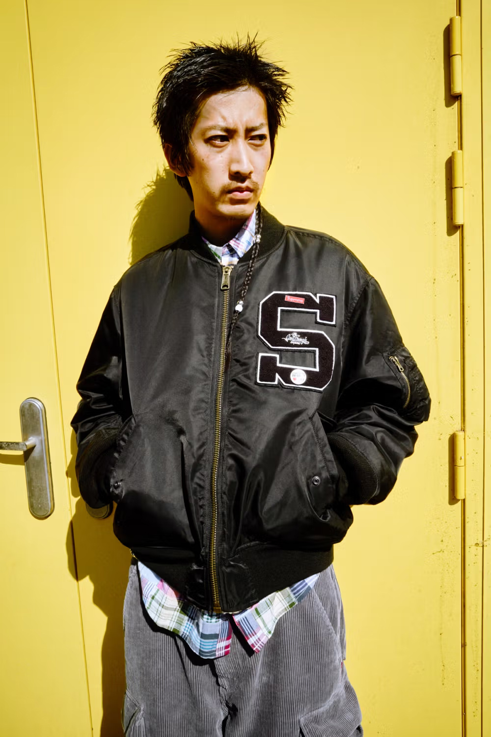 聯名款 Supreme/GOODENOUGH Reversible MA-1 25SS 藤原浩 雙面穿 黑色 軍綠 豹紋 飛行外套 夾克