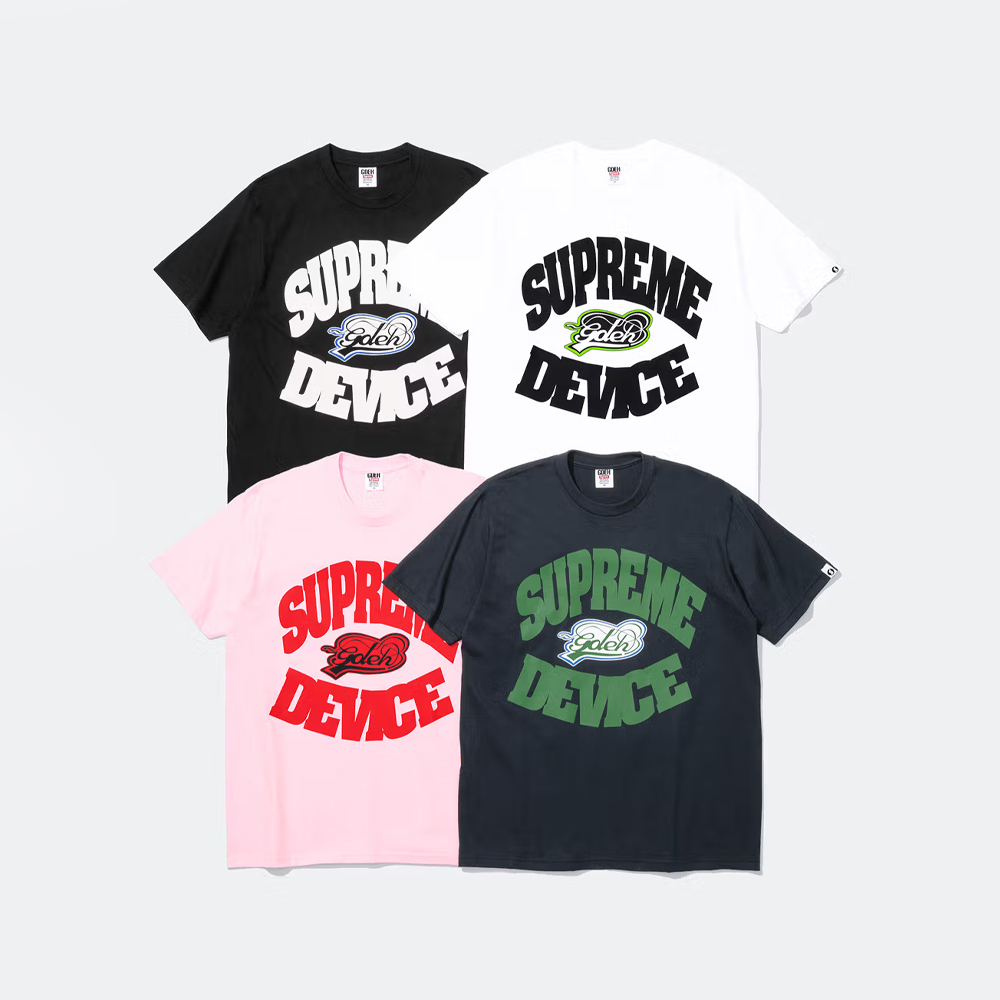 聯名款 Supreme/GOODENOUGH Device Tee 25SS 藤原浩 字母 圓領 短袖上衣 短TEE