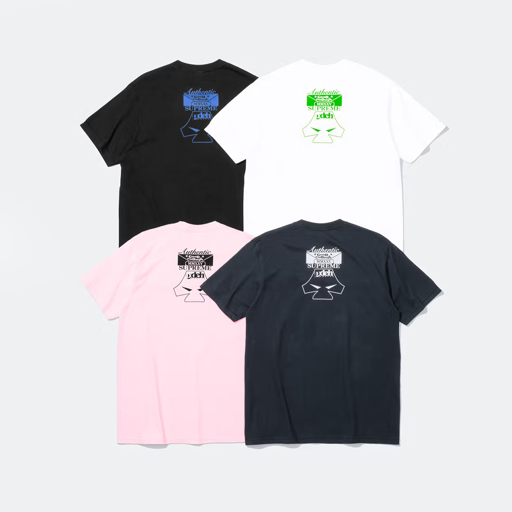 聯名款Supreme/GOODENOUGH Device Tee 25SS 藤原浩字母圓領短袖上衣短
