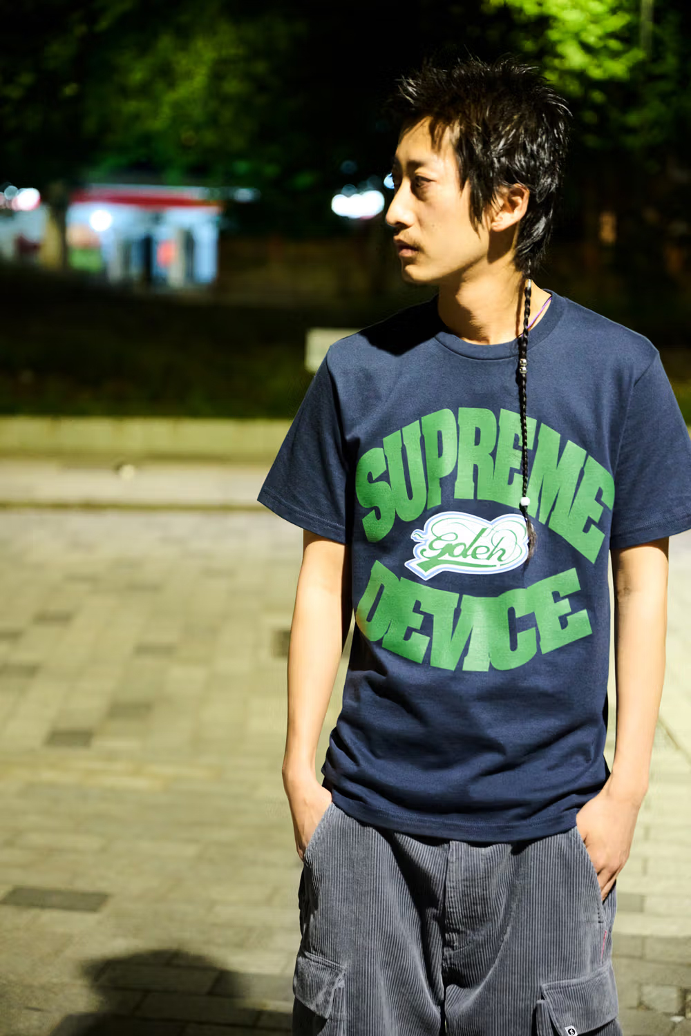聯名款 Supreme/GOODENOUGH Device Tee 25SS 藤原浩 字母 圓領 短袖上衣 短TEE