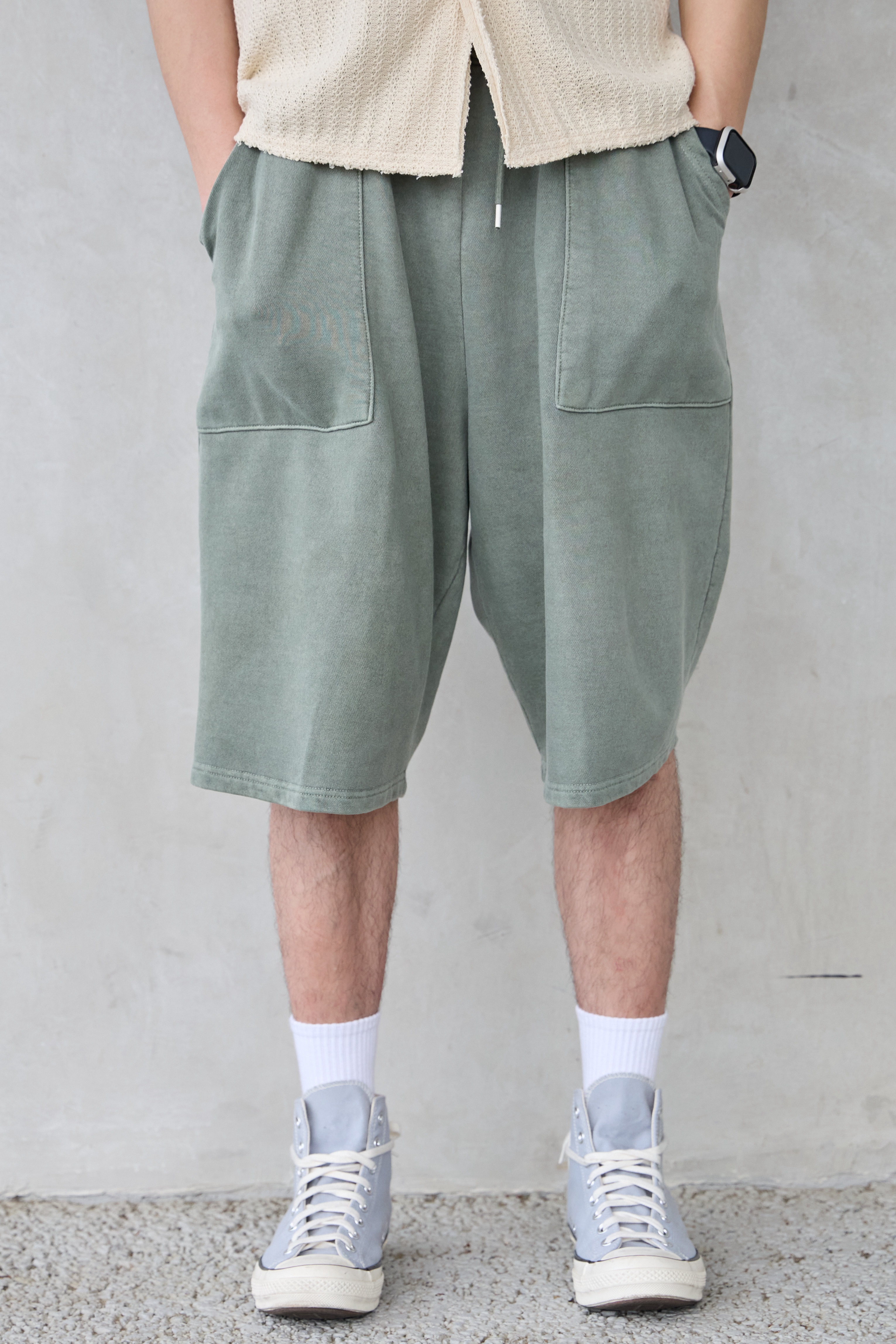 Urban Core 軍綠工裝棉質五分褲
