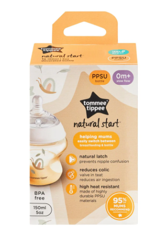 Tommee Tippee Natural Start PPSU Printed Bottle with Super Soft Medium Flow Nipple