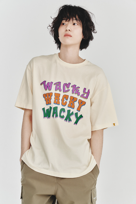 【直播】Wackywilly LL060439 Multi-Typo 短袖上衣(奶油色)