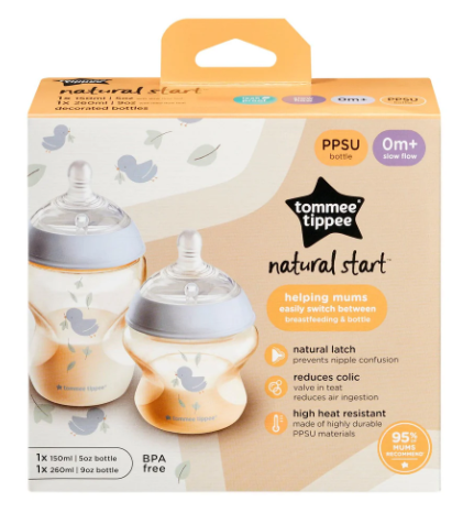 Tommee Tippee Natural Start PPSU Bottle with Extra Soft Nipple 150ml & 260ml