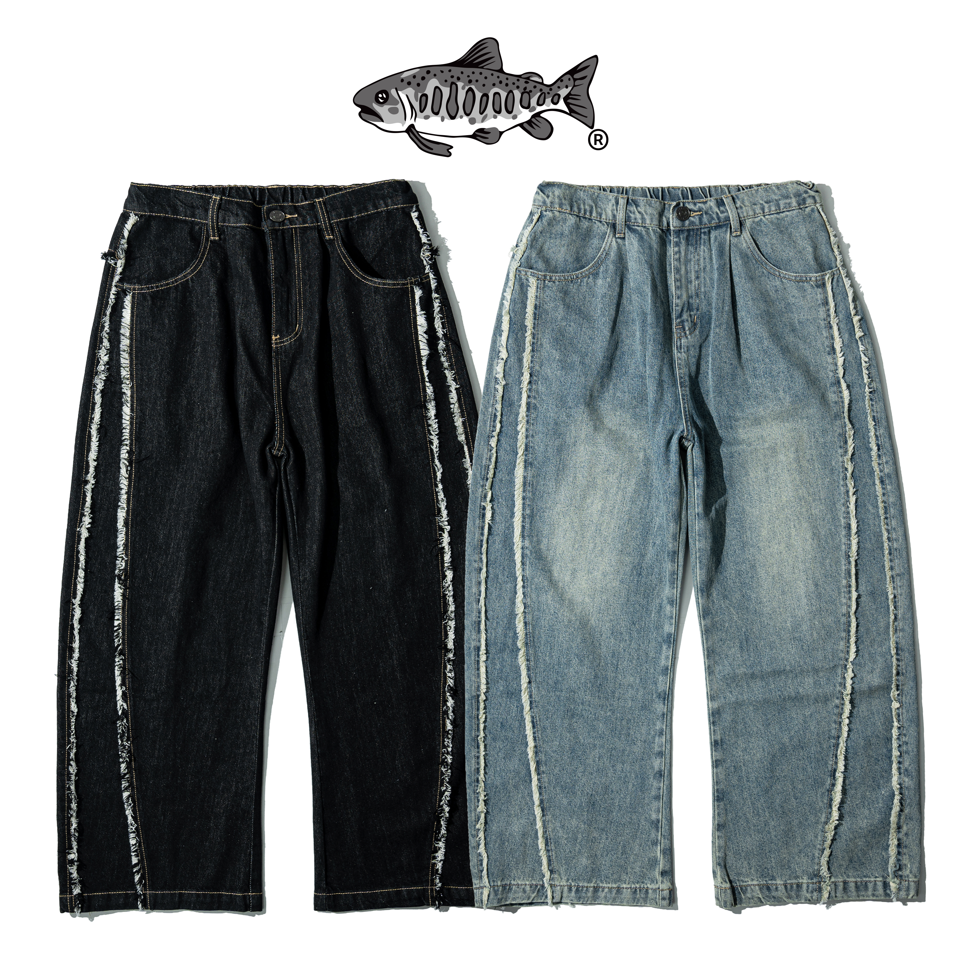 AGILITY Rough Edge Baggy Jeans 毛邊 寬版 牛仔褲 [LD3-P]