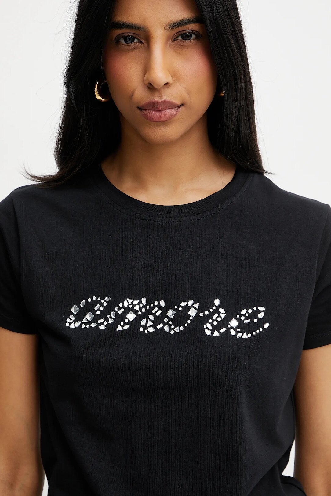 【Silvian Heach】水鑽LOGO短T