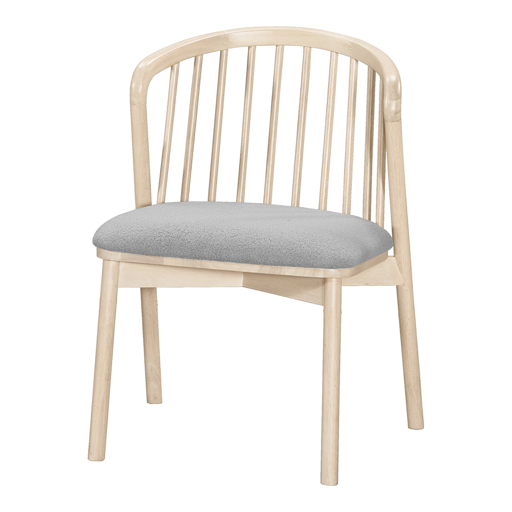 哈洛灰色布面兩用實木餐椅/單椅/休閒椅/洽談椅/商業椅-座墊可拆