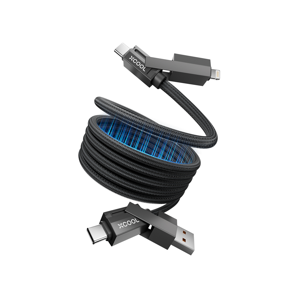 【 xCool 】8in1全能終點線(多功能充電線） 星際灰