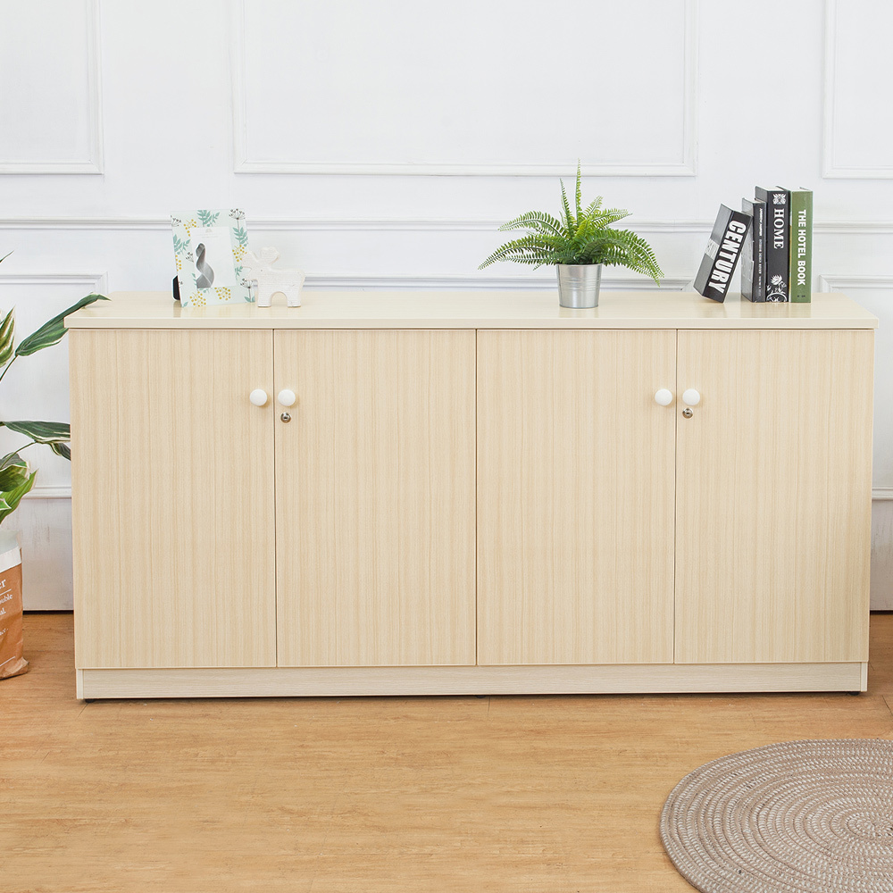 南亞塑鋼-6.1尺四門塑鋼收納櫃/公文櫃/辦公室文件櫃-附鎖