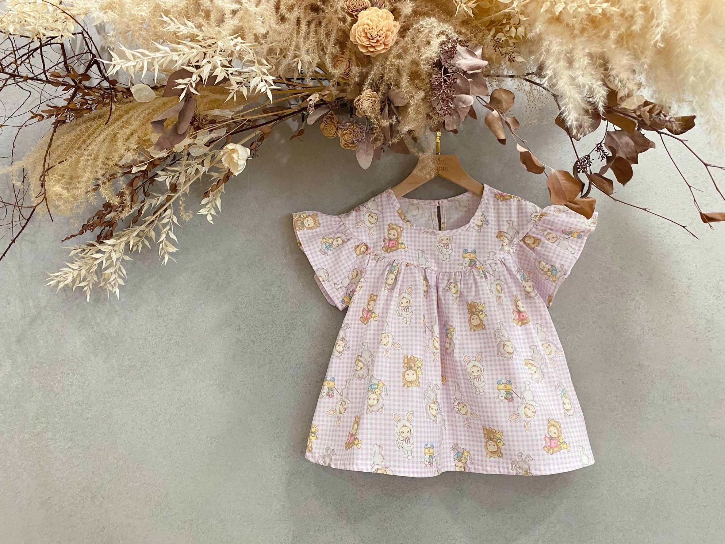 紫格軟糖寶貝 蝴蝶上衣 (110)