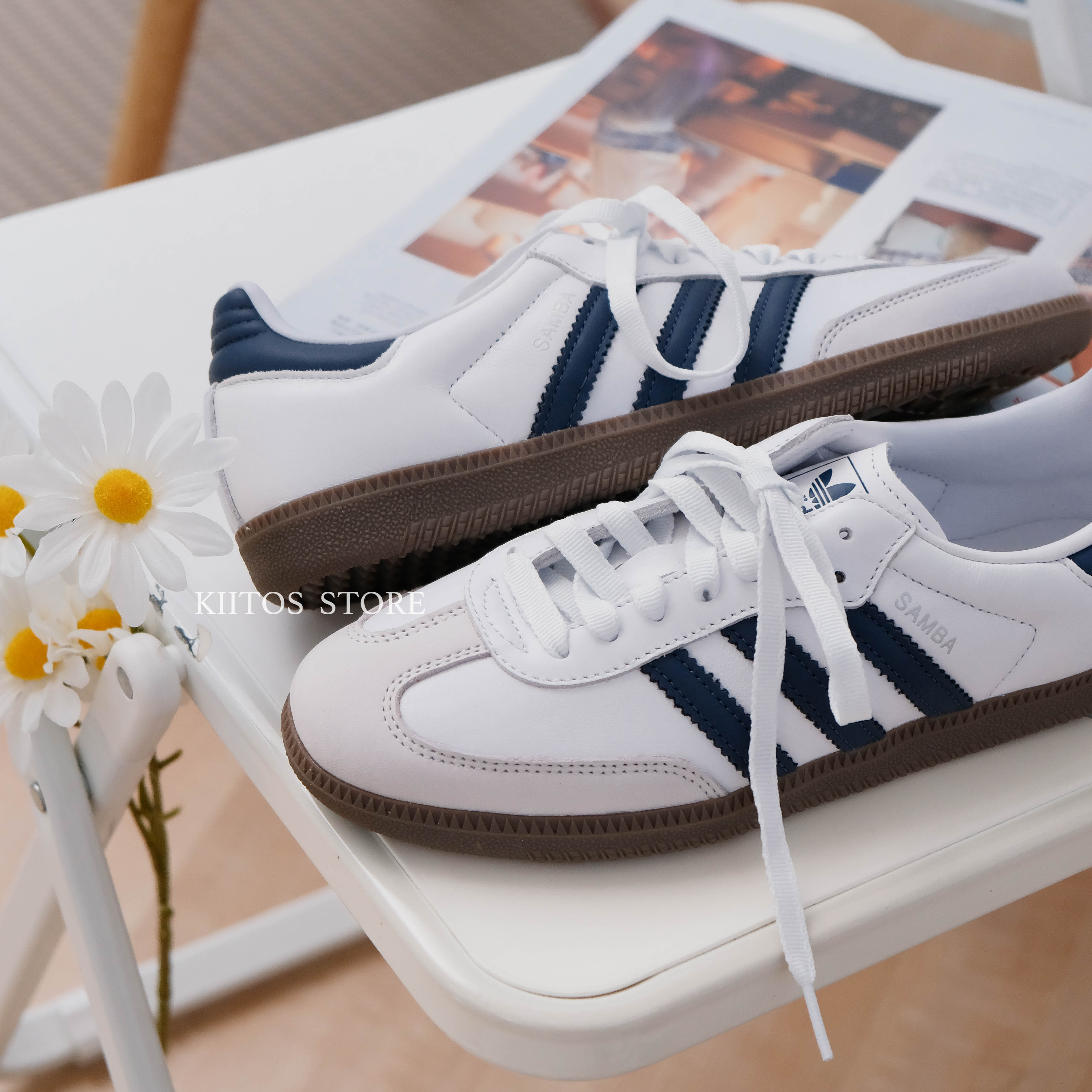 Adidas Samba 深藍色  皮革 女鞋 JH5688