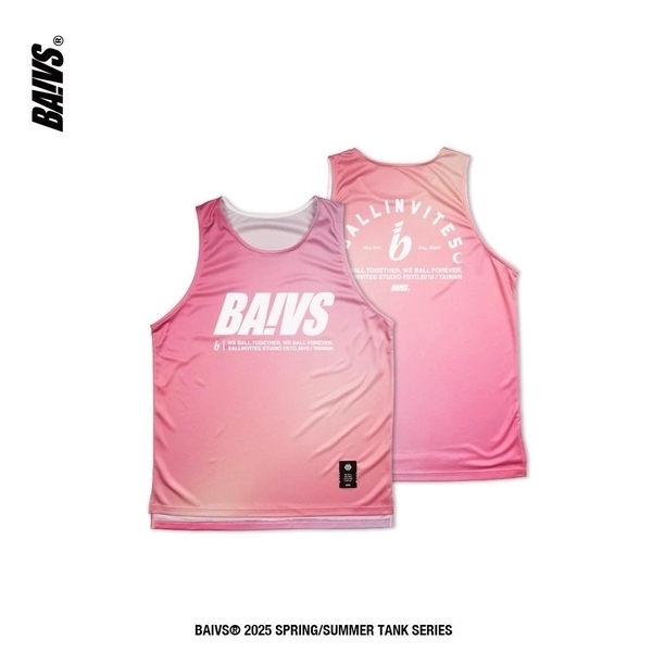 Baivs Jersey BJ251012 男 球參 球衣 漸層粉紫 單面開岔 背心 櫻花