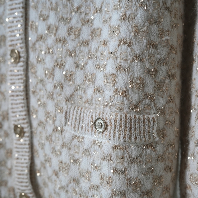 Chanel 金線亮片針織開衫 40號