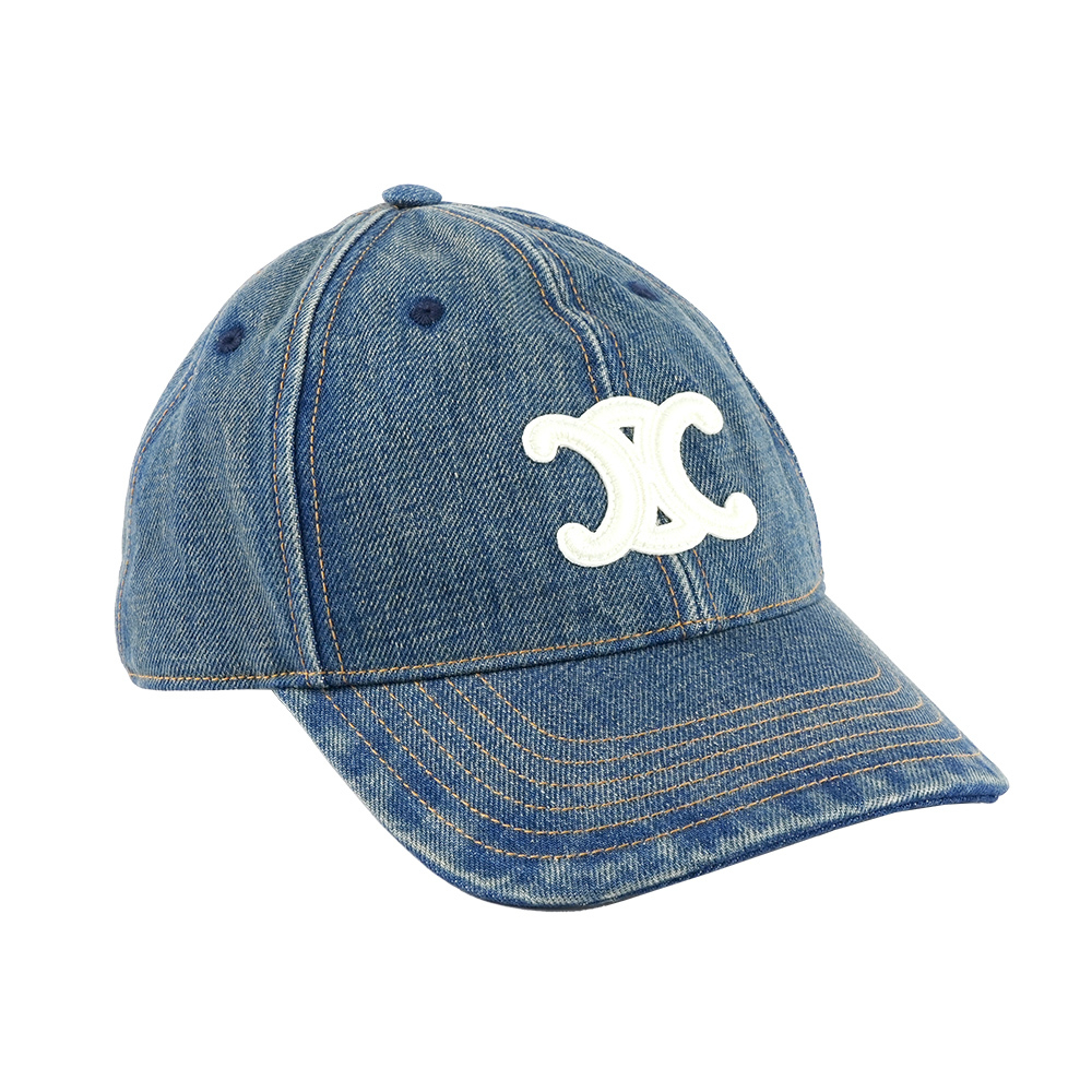 【CÉLINE】凱旋標誌水洗牛仔布棒球帽 (牛仔藍)