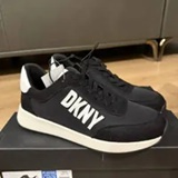 [S] DKNY BLACK LOGO EMBROIDERED SNEAKER, 1851115-BLACK (SD1443)