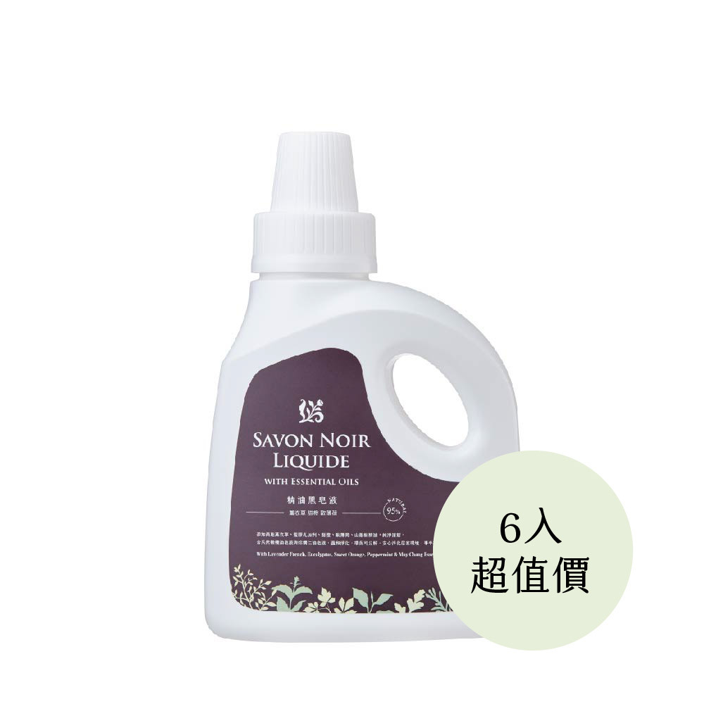 【箱購6入】精油黑皂液600ML
