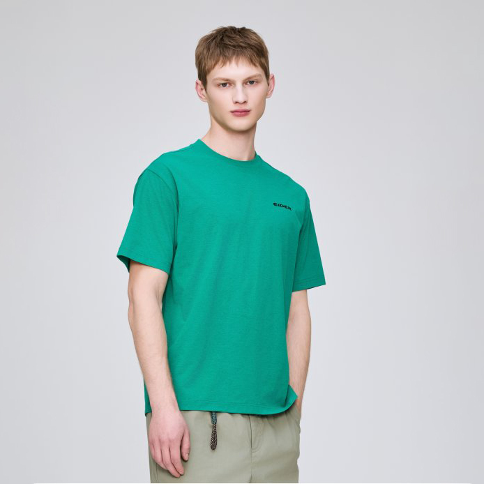 【EIDER】中性涼感印花短袖上衣/25EDUM25263-[湖水綠、電光紫]