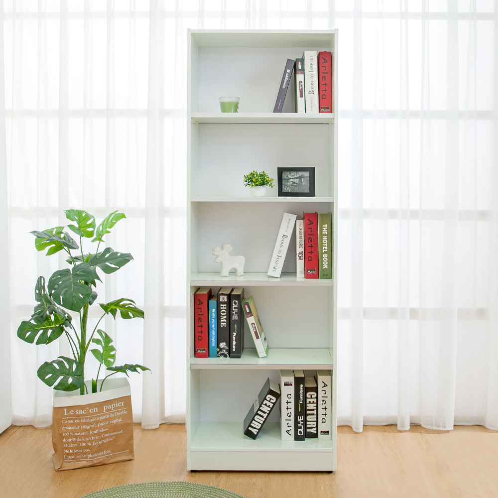 南亞塑鋼-2尺開放式5格防水塑鋼書櫃/五格收納櫃/展示櫃