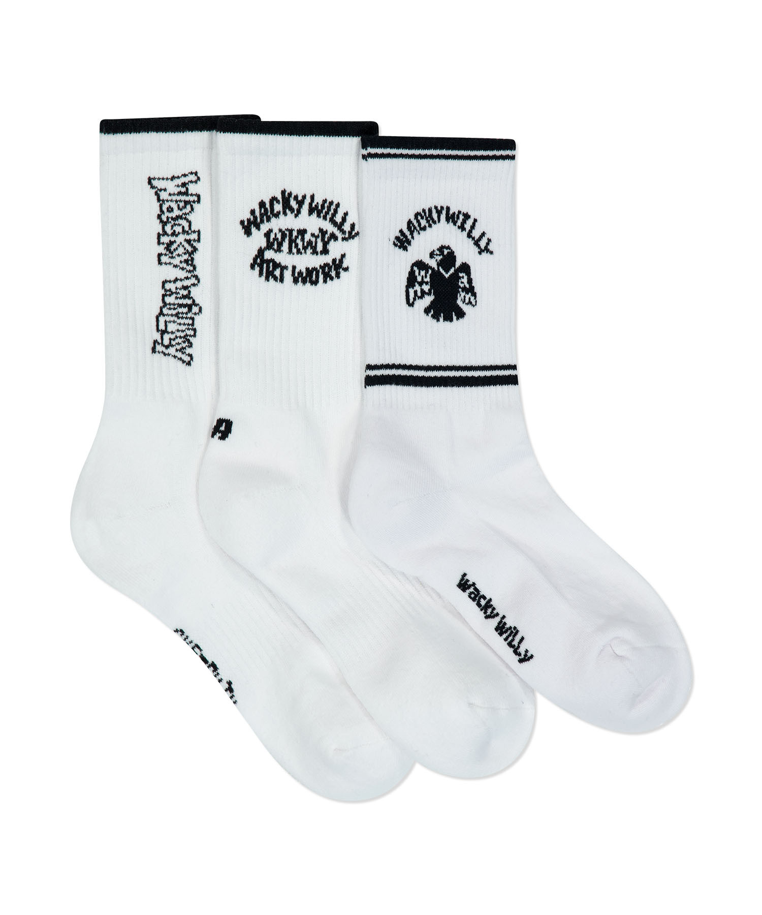 【直播】Wackywilly LL0604208 LOGO襪 (3PACK裝)