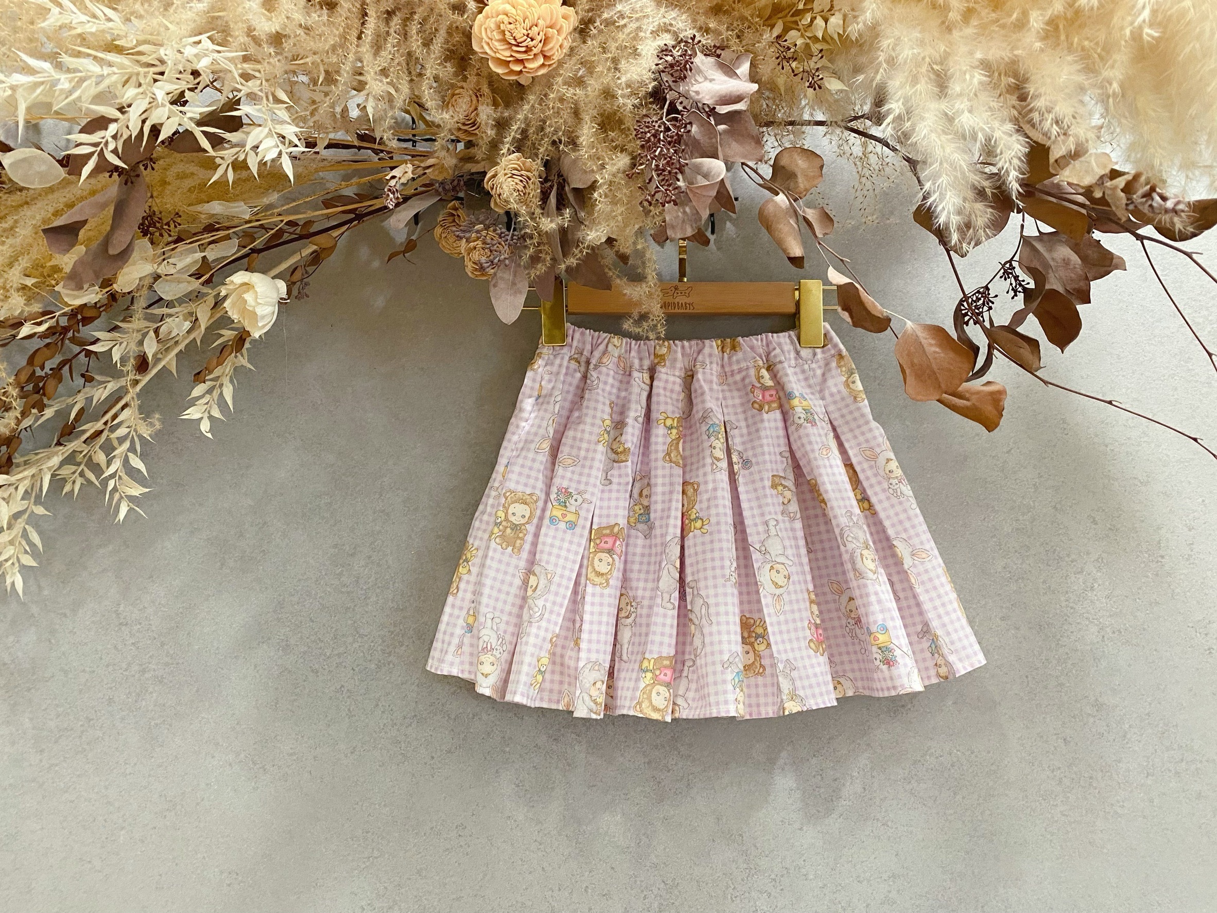 紫格軟糖寶貝 百摺褲裙 (110)