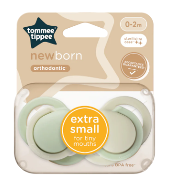 Tommee Tippee 0-2 Months Newborn Baby Pacifier (2 Pack)