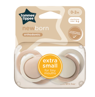 Tommee Tippee 0-2 Months Newborn Baby Pacifier (2 Pack)