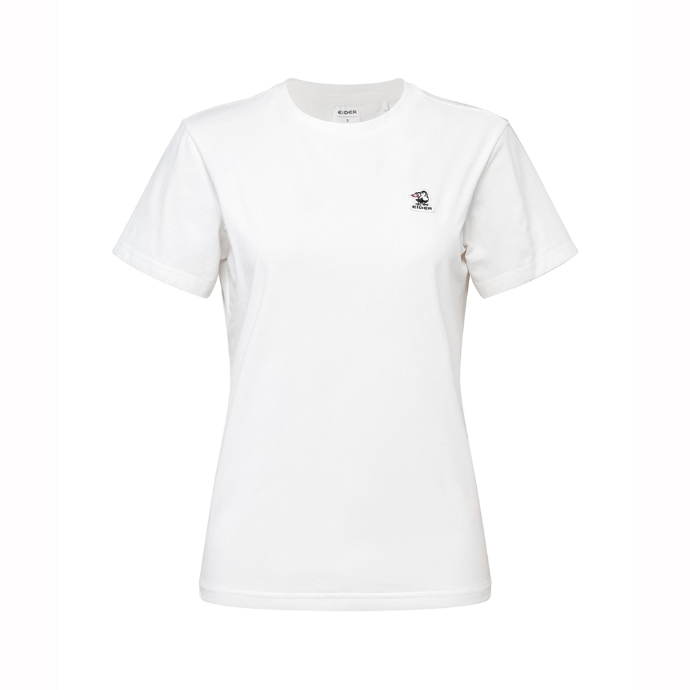 【EIDER】女涼感印花短袖上衣/25EDWM25262-[、奶油白]