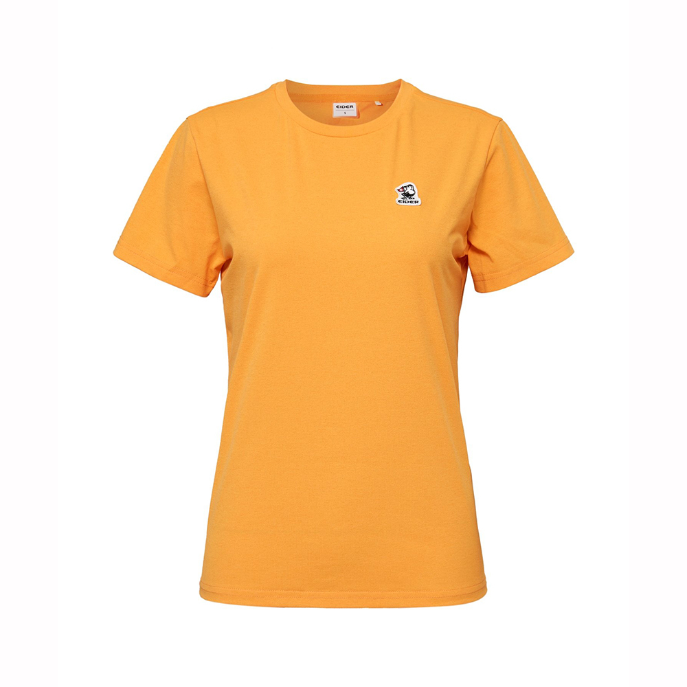 【EIDER】女涼感印花短袖上衣/25EDWM25262-[芒果黃、奶油白]