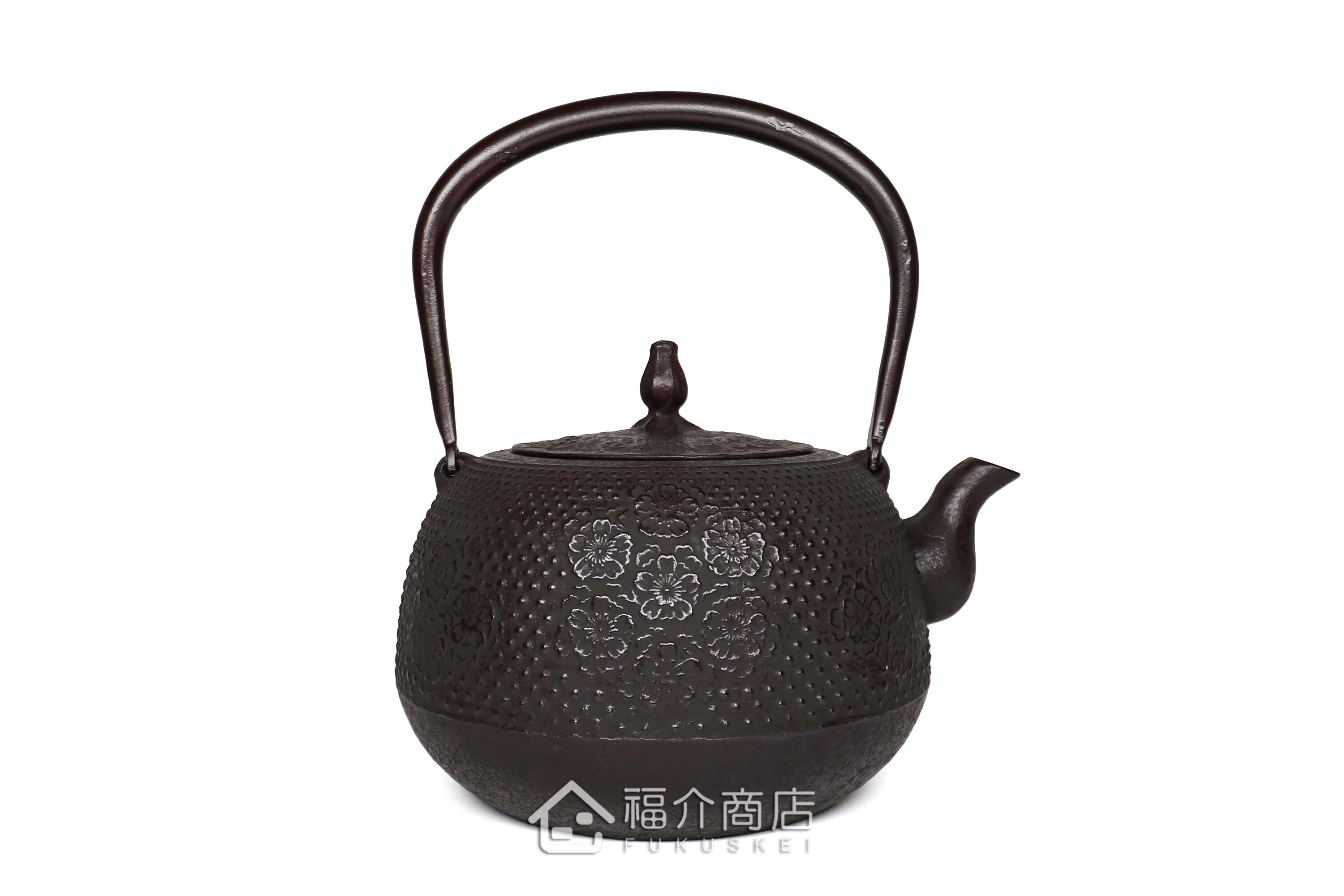 櫻花造型的泡茶煮水鑄鐵壺