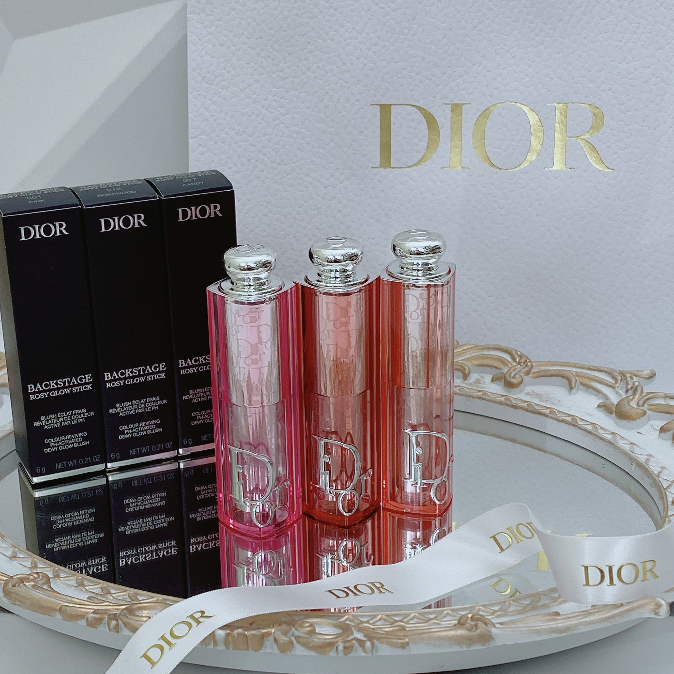 Dior 專業後台玫瑰胭脂棒 6g #077