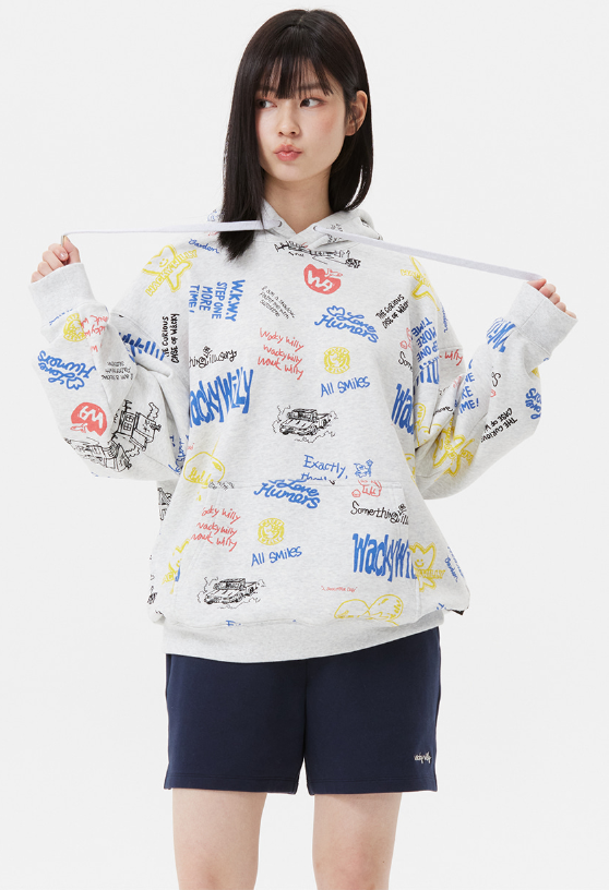 【直播】Wackywilly LL060463 Kiki 全身圖案連帽衛衣